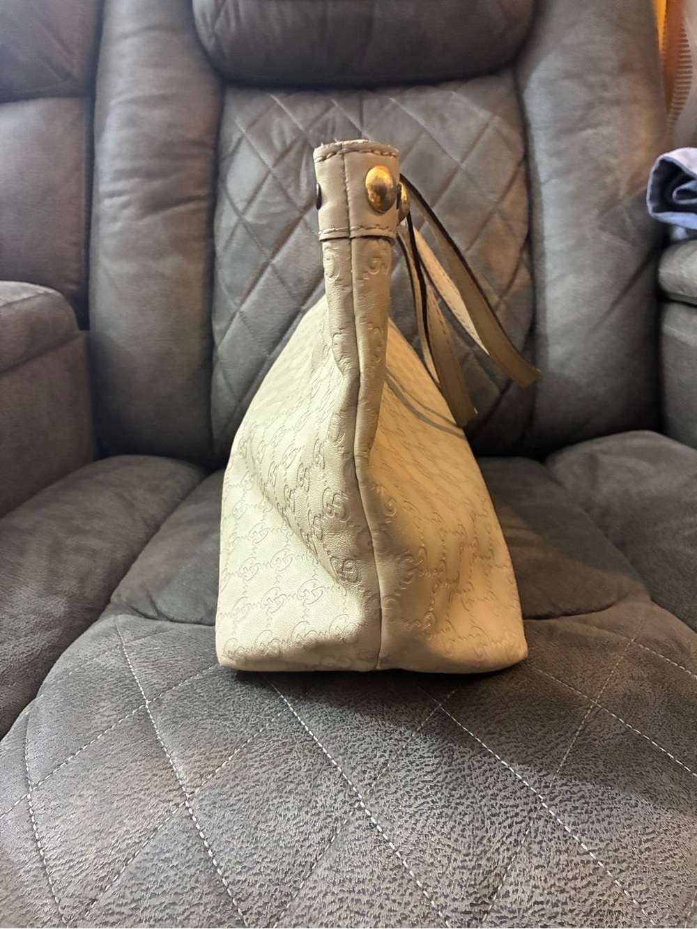 Authentic Gucci Monogram Embossed Tote - Picture 4 of 12